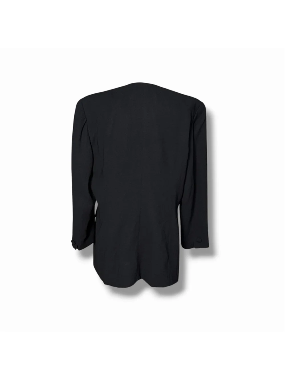 Christian Dior VTG Womens Black Asymmetrical Button Blazer Academia 18 Career